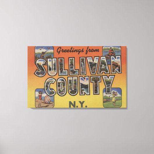 Toile Comté de Sullivan, New York - Scènes de grandes le (Recto)