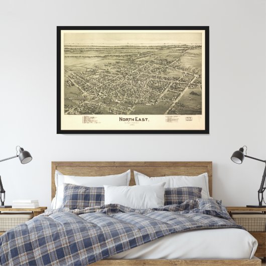 Toile Comté d'Erie du Nord-Est Pennsylvanie (1896) (Insitu(Chambre))
