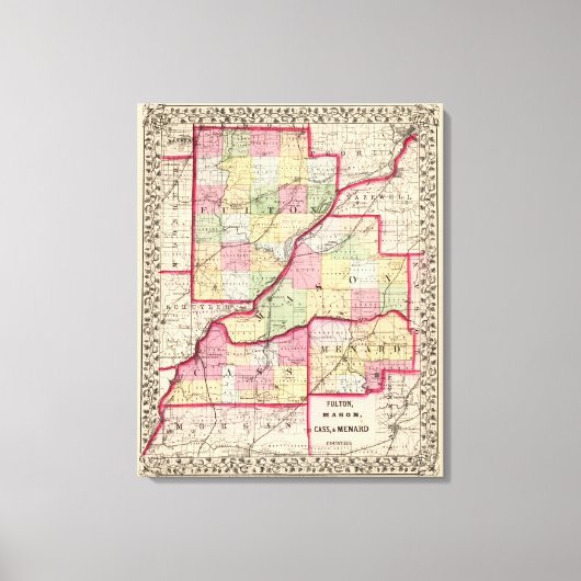 Toile Comtés de Fulton, Mason, Cass, Menard (Recto)