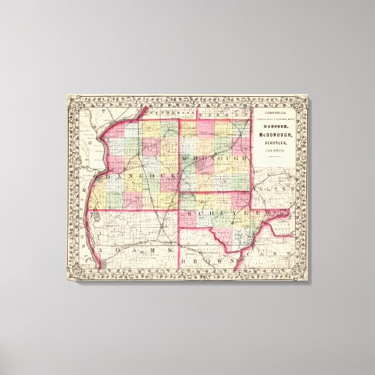 Toile Comtés de Hancock, McDonough, Schuyler (Recto)