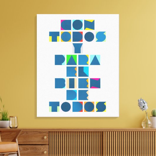 Toile CON TODOS blanc coloré (Insitu(Salon))