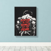 Toile Concentrez-vous sur vos Objectifs, pas sur vos Peu (Insitu (Plancher de Bois))