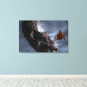 Toile Concept artistique de Deep Impact's Encounter (Insitu (Plancher de Bois))