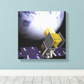 Toile Concept de l'artiste sur la glace, le nuage (Insitu (Plancher de Bois))