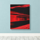 Toile Concept de mouvement moderne et cool en rouge et n (Insitu (Plancher de Bois))