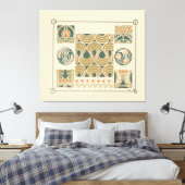 Toile Conception abstraite basée sur des boutons de fleu (Insitu(Chambre))