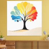 Toile Conception Abstraite de l'arbre coloré (Insitu(Salon))