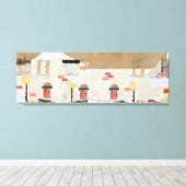 Toile conception abstraite de maison en rangée dans une (Insitu (Plancher de Bois))