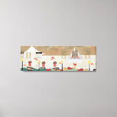 Toile conception abstraite de maison en rangée en image (Recto)