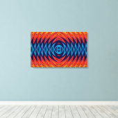 Toile Conception abstraite de moulin à vent bleu orange (Insitu (Plancher de Bois))
