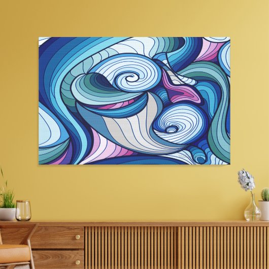 Toile Conception Abstraite d'interverrouillage pivotant  (Insitu(Salon))