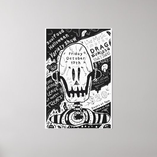 Toile conception d'affiche Halloween (Recto)