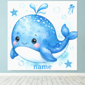 Toile conception de baleine mignonne kawaii (Insitu (Plancher de Bois))