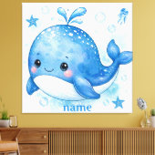Toile conception de baleine mignonne kawaii (Insitu(Salon))