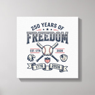 Toile Conception de baseball patriotique 250 ans de libe