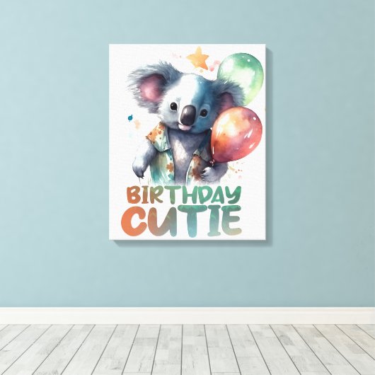 Toile Conception de Birthday Koala (Insitu (Plancher de Bois))