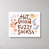 Conception de cacao chaud et de chaussettes moelle
