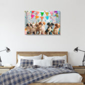 Toile Conception de célébration d'anniversaire de chiots (Insitu(Chambre))