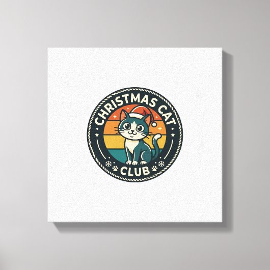 Toile Conception de chat de Noël chaton mignon - Club de (Recto)