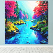 Toile Conception de chemin forestier mystique et rêveur (Insitu (Plancher de Bois))