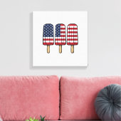 Toile Conception de chemise de drapeau de popsicle patri (Insitu(Salon))