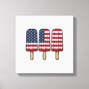 Toile Conception de chemise de drapeau de popsicle patri