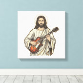 Toile Conception de chemise de gravure de guitariste sac (Insitu (Plancher de Bois))