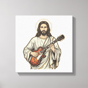 Toile Conception de chemise de gravure de guitariste sac