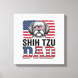 Toile Conception de chemise pour chien patriotique père