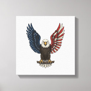 Toile Conception de chemise vectorielle aigle patriotiqu