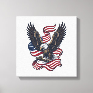 Toile Conception de chemise vectorielle aigle patriotiqu