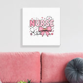 Toile Conception de chemise vectorielle Cute Nurse Bow H (Insitu(Salon))