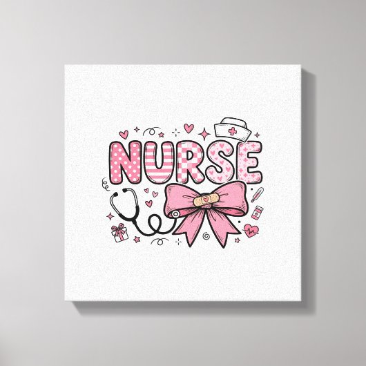 Toile Conception de chemise vectorielle Cute Nurse Bow H (Recto)