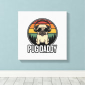 Toile Conception de chemise vectorielle pour chien Pug D (Insitu (Plancher de Bois))