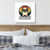 Toile Conception de chemise vectorielle pour chien Pug D (Insitu(Chambre))