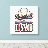 Toile Conception de chemise vectorielle Vintage Baseball (Insitu (Plancher de Bois))
