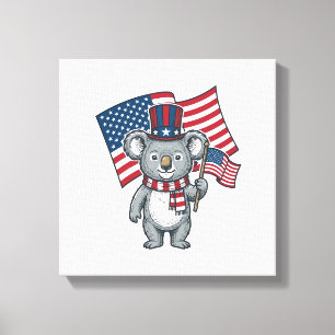 Toile Conception de chemise vintage patriotique koala dr