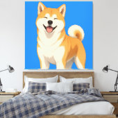 Toile Conception de chien Akita heureux (Insitu(Chambre))