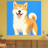 Toile Conception de chien Akita heureux (Insitu(Salon))