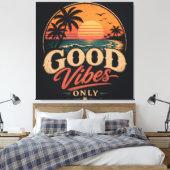Toile Conception de coucher de soleil rétro avec de bonn (Insitu(Chambre))