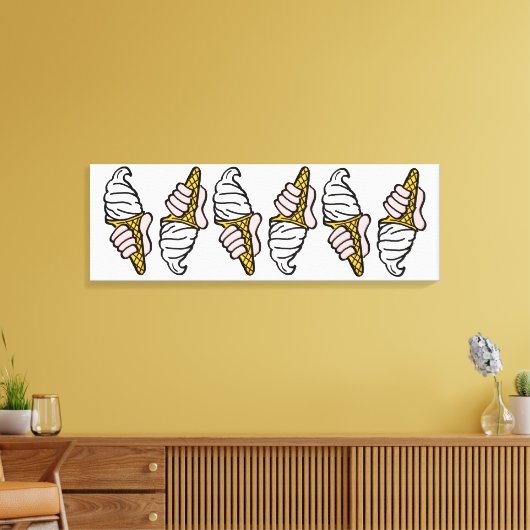 Toile Conception de crème glacée avec cône de crème glac (Insitu(Salon))