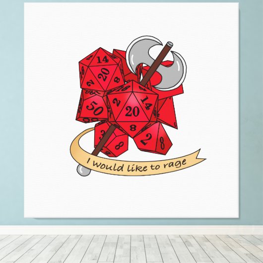 Toile Conception de dés barbares (Insitu (Plancher de Bois))