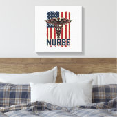 Toile Conception de dos de drapeau d'infirmière vintage (Insitu(Chambre))