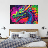 Toile Conception de dragon psychédélique (Insitu(Chambre))