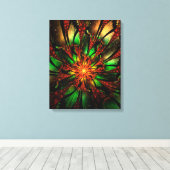 Toile Conception de fleur fractale abstraite. (Insitu (Plancher de Bois))