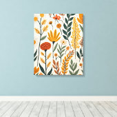 Toile Conception de fleurs botaniques boho plantes 390 (Insitu (Plancher de Bois))