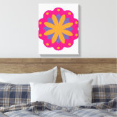 Toile Conception de fleurs géométriques colorées (Insitu(Chambre))