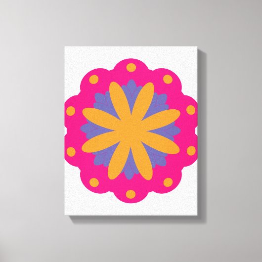 Toile Conception de fleurs géométriques colorées (Recto)