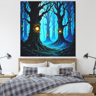 Toile Conception de forêt de l'oeil de fantasy sombre