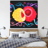 Toile Conception de fruits néon tropicaux dynamiques (Insitu(Chambre))